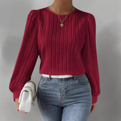 Dania™ | Carly plisseret langærmet bluse