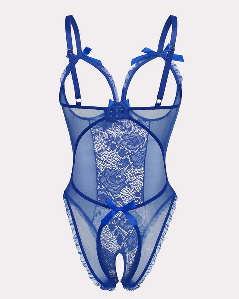 Ida™ | Sexet mesh blonde body med udskæringer