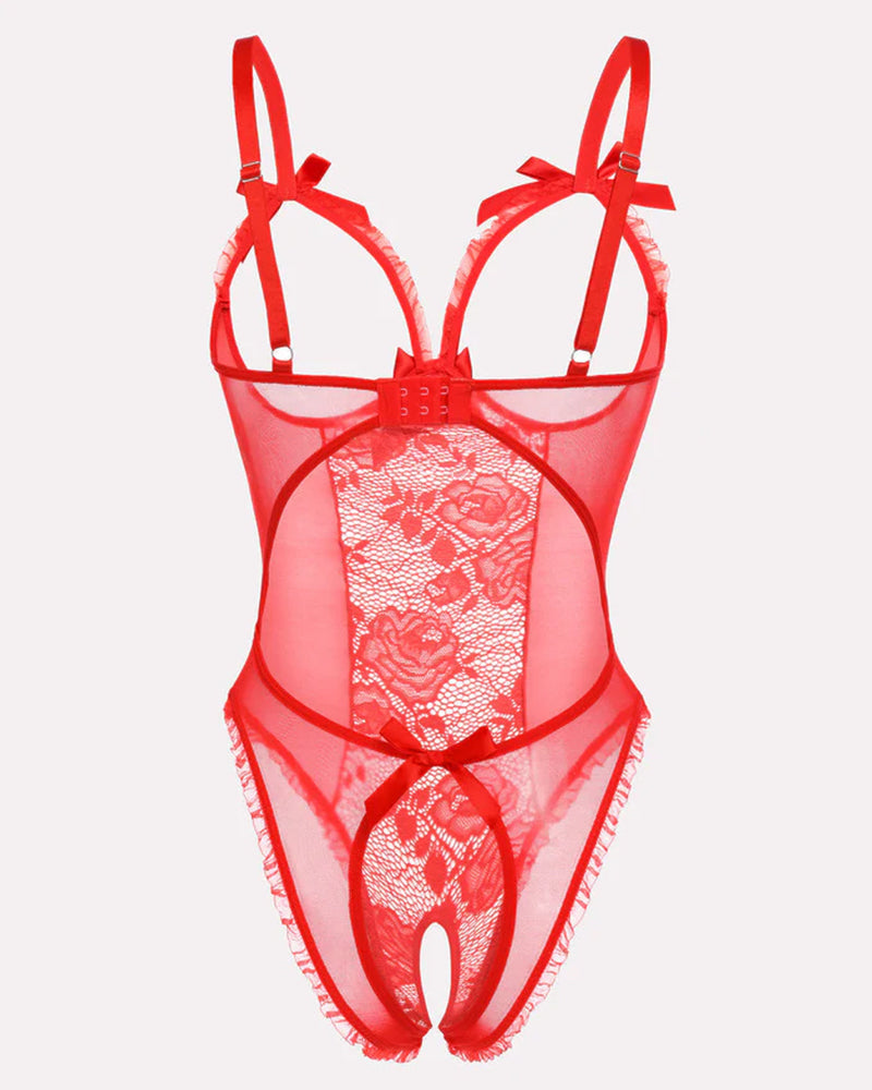 Ida™ | Sexet mesh blonde body med udskæringer