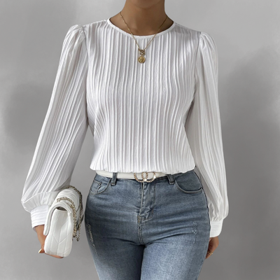 Dania™ | Carly plisseret langærmet bluse