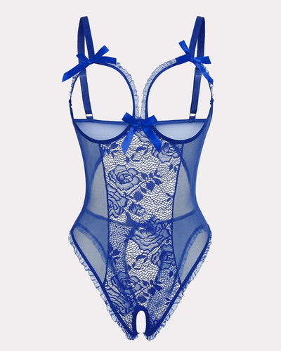Ida™ | Sexet mesh blonde body med udskæringer