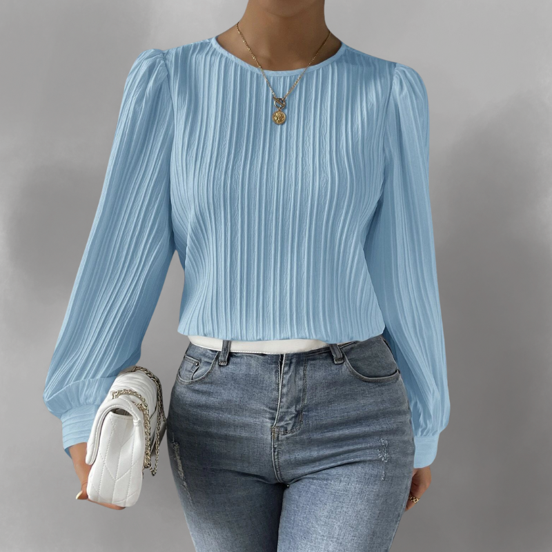 Dania™ | Carly plisseret langærmet bluse