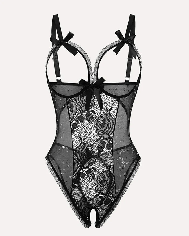 Ida™ | Sexet mesh blonde body med udskæringer