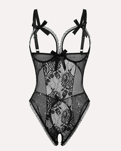 Ida™ | Sexet mesh blonde body med udskæringer