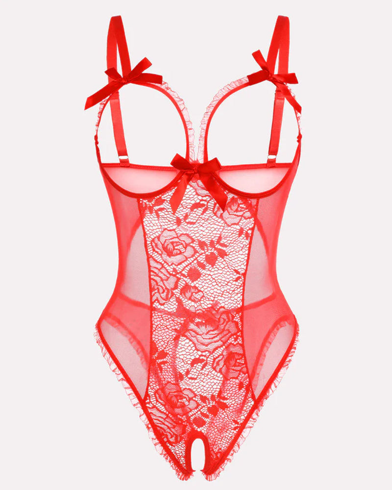 Ida™ | Sexet mesh blonde body med udskæringer