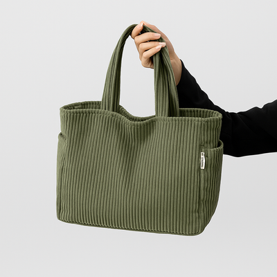 Tilda™ - Ribbet tote bag med snoretræk