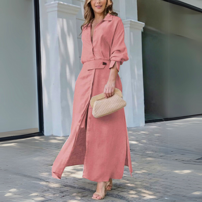 Jeanette™ | Elegant maxi-kjole med V-hals