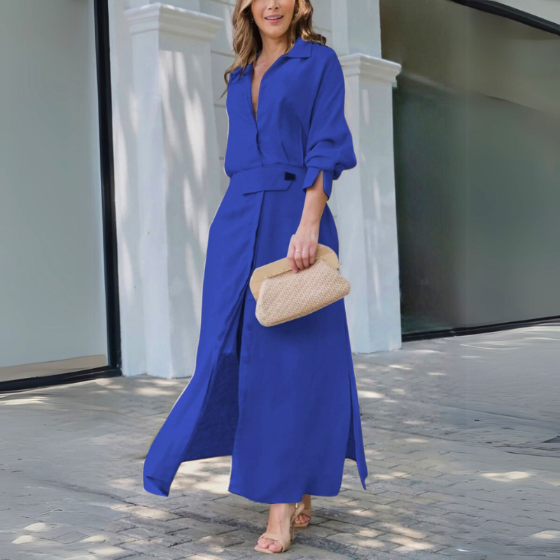 Jeanette™ | Elegant maxi-kjole med V-hals