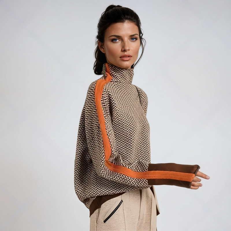 Malou™ | Sweater med høj hals