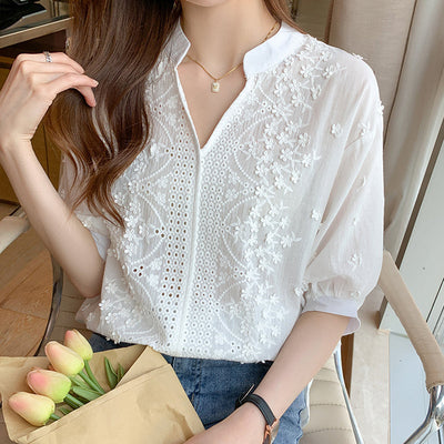 Cambria™ | Broderet bluse